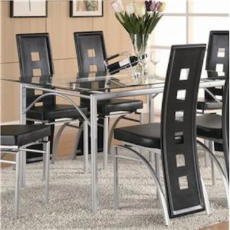 Contemporary Metal Dinner Table